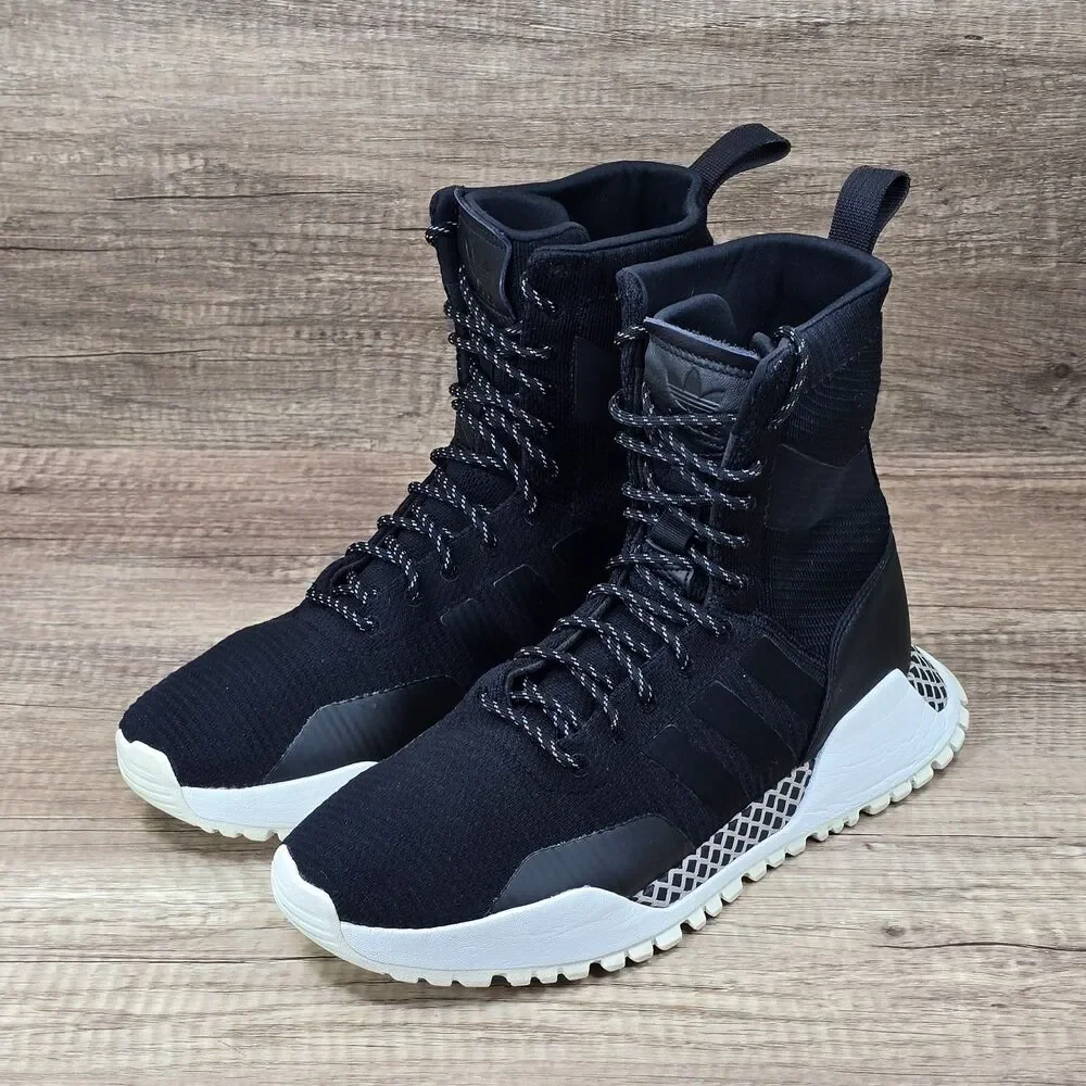 Adidas AF 1.3 Cold Wet Weather Primeknit Men's 10 Black High Top Sneaker (BY9781